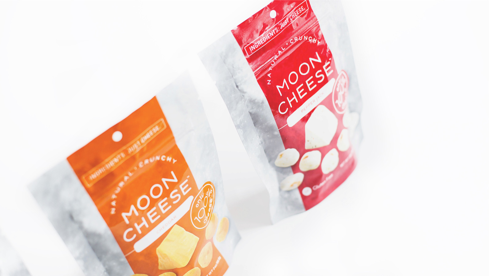 Moon Cheese bag designs across flavors
